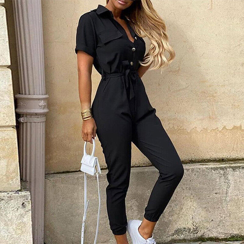 Shanaia | Women’s Tie-Waist Ankle-Length Jumpsuits
