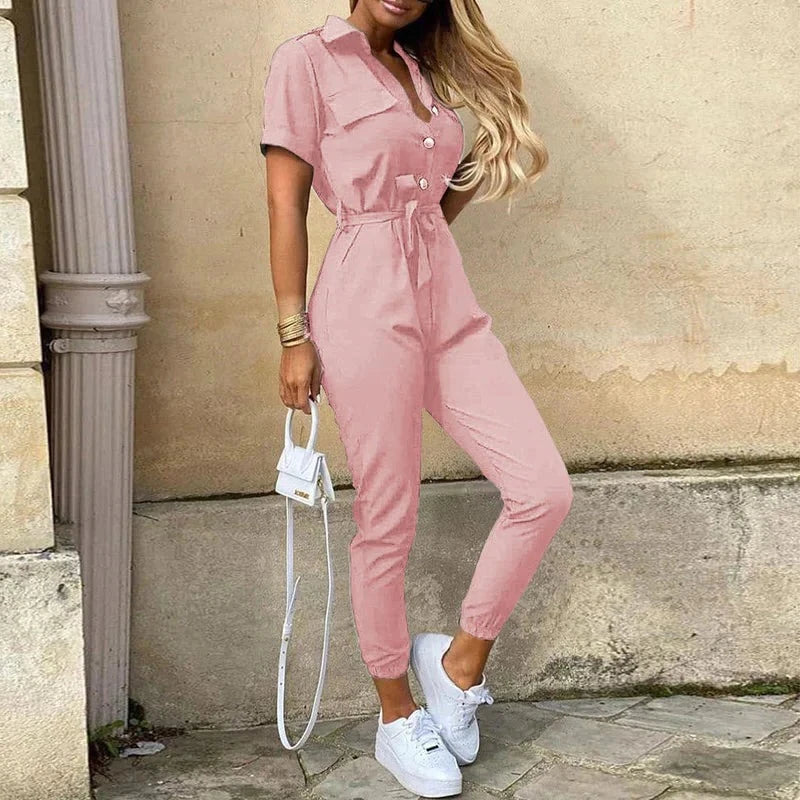 Shanaia | Women’s Tie-Waist Ankle-Length Jumpsuits