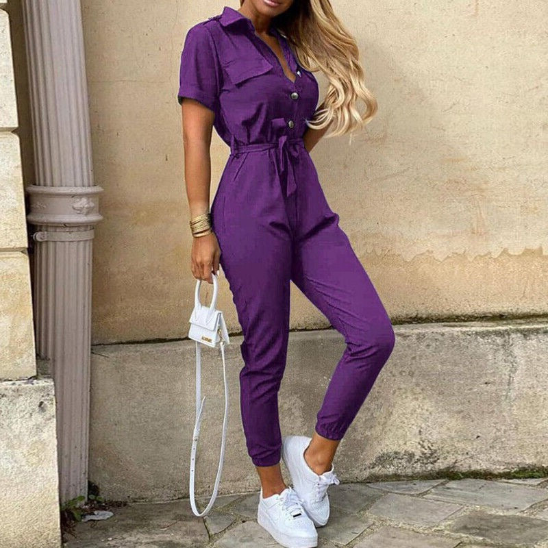 Shanaia | Women’s Tie-Waist Ankle-Length Jumpsuits