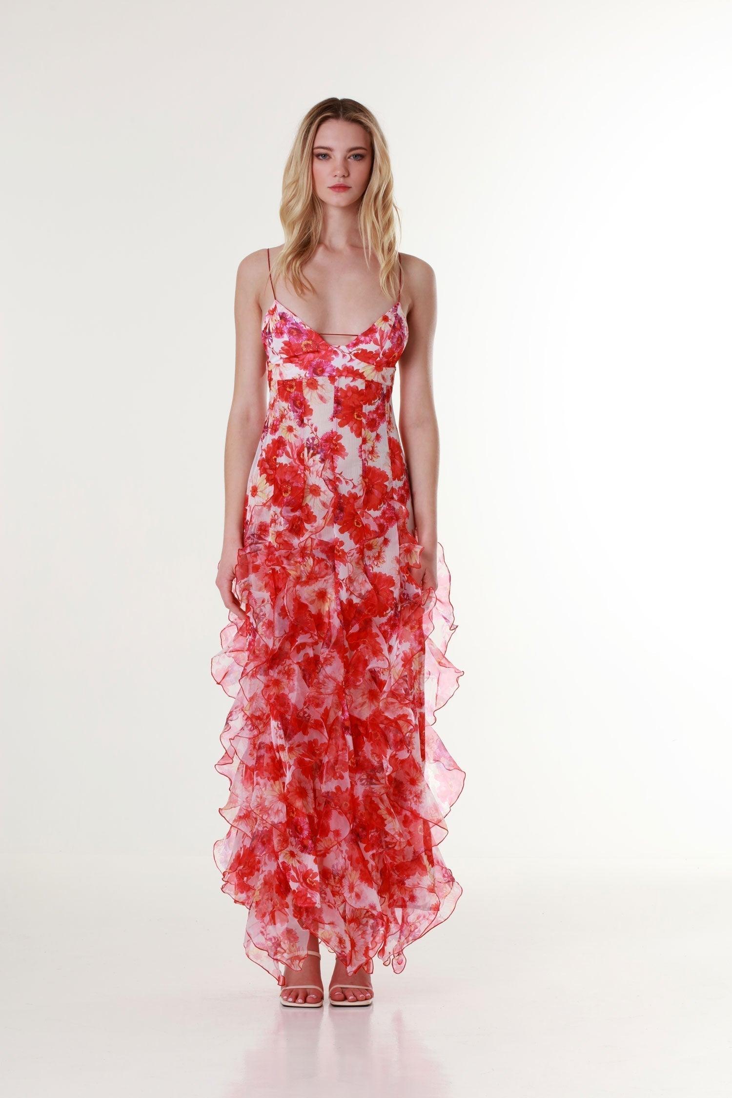 Quinta | Women’s Ruffle Floral Maxi Dress