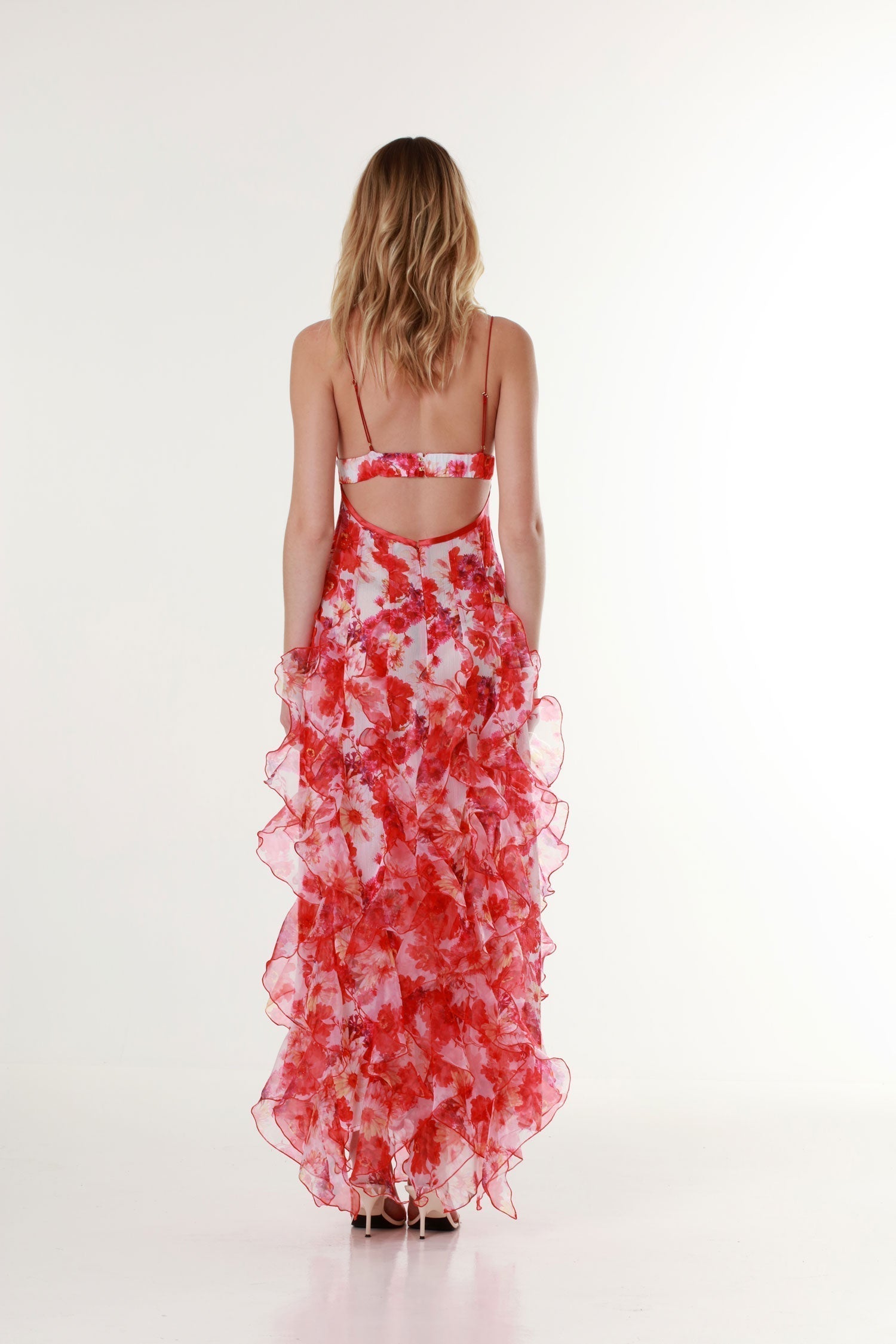 Quinta | Women’s Ruffle Floral Maxi Dress