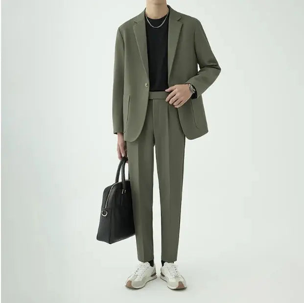 Roman | Men’s Worsted Wool Casual Two-Piece Suit