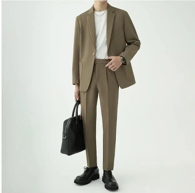 Roman | Men’s Worsted Wool Casual Two-Piece Suit