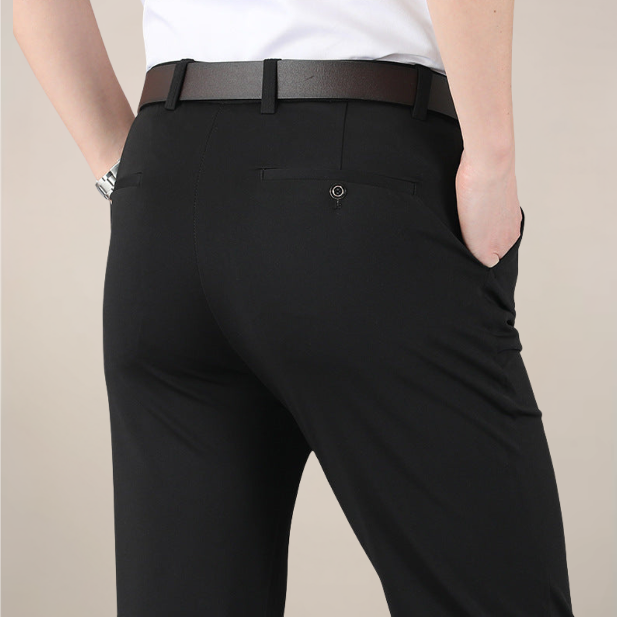Samuel | Men’s Stretch Waist Slim Fit Trousers