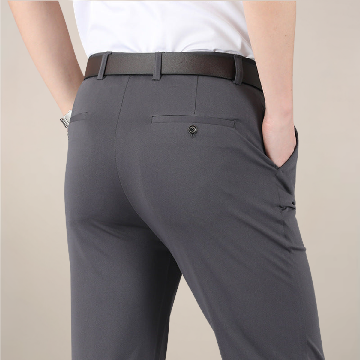 Samuel | Men’s Stretch Waist Slim Fit Trousers