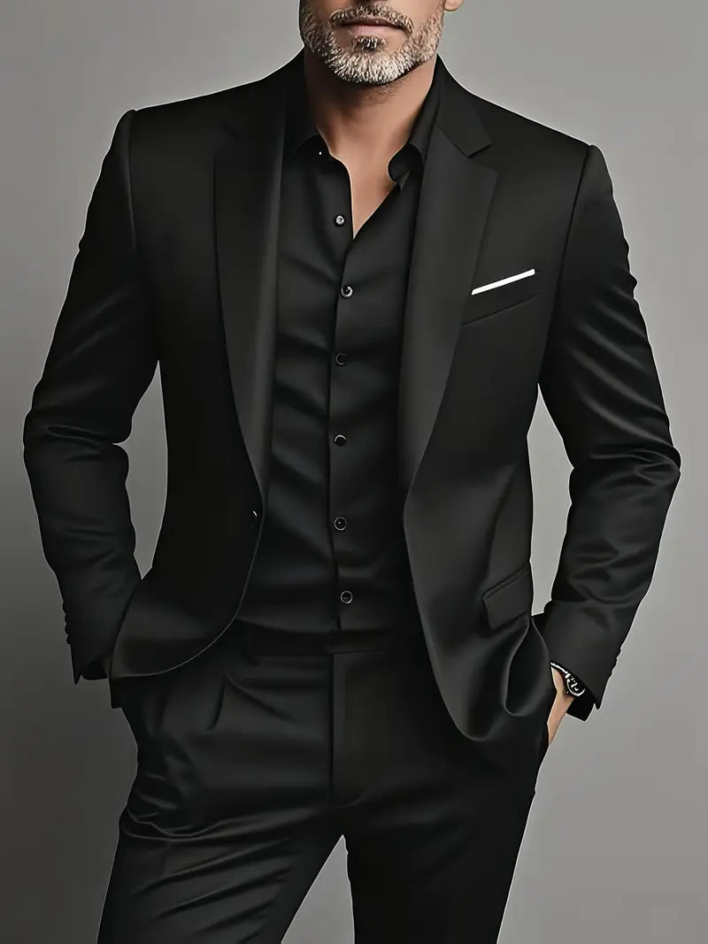 Hanzo | Men’s Worsted Wool Casual Two-Piece Suit