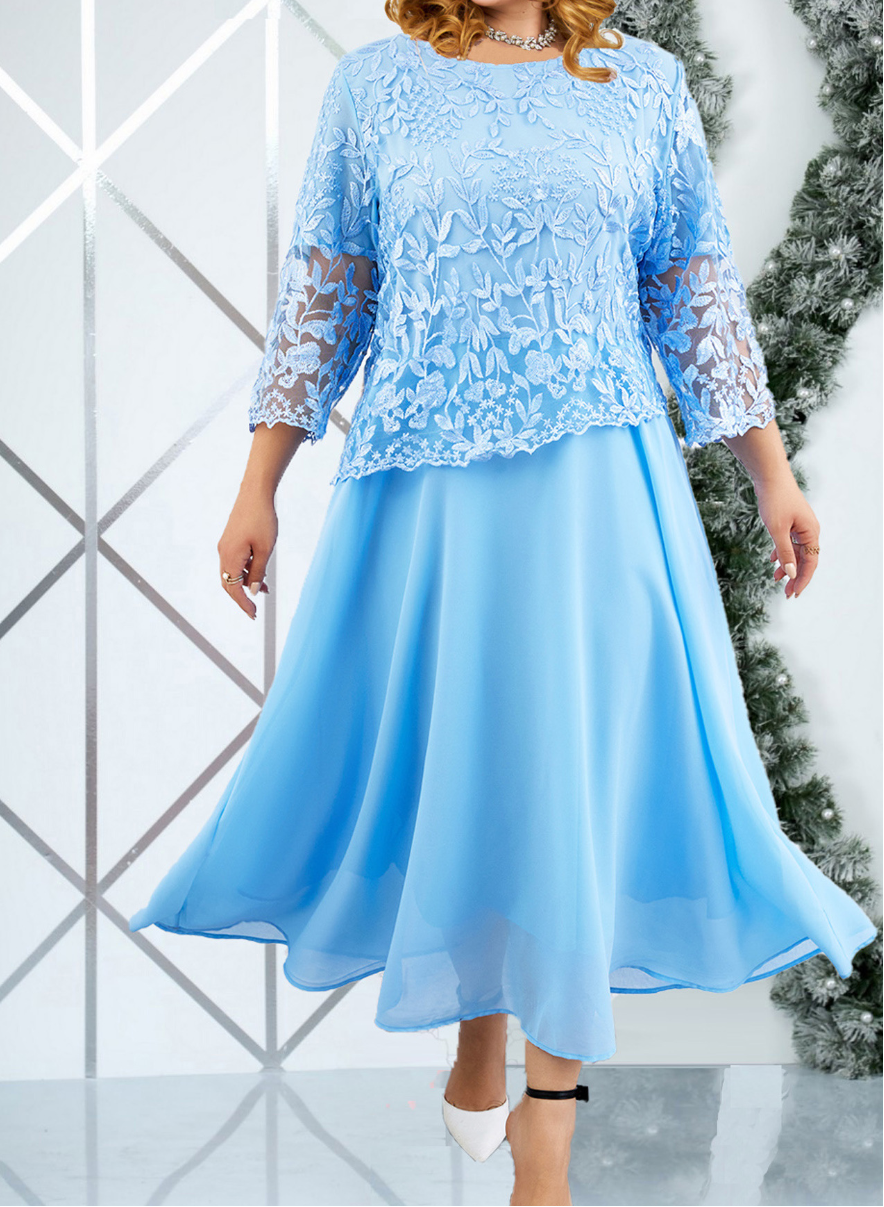 Saskia | Women’s Lace Overlay Maxi Dress