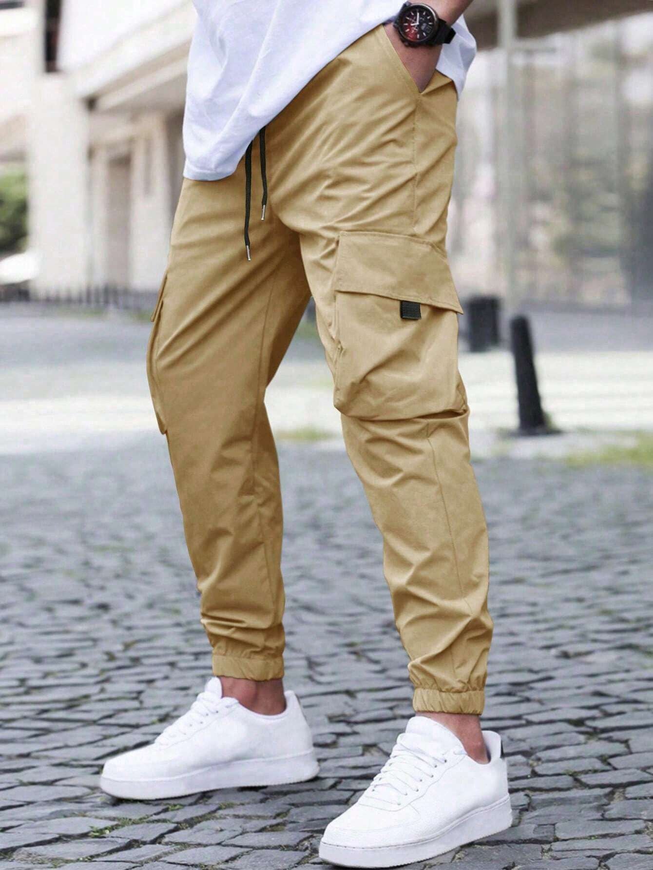 James | Men’s Cuffed Hems Muliti-pocket Cargo Pants