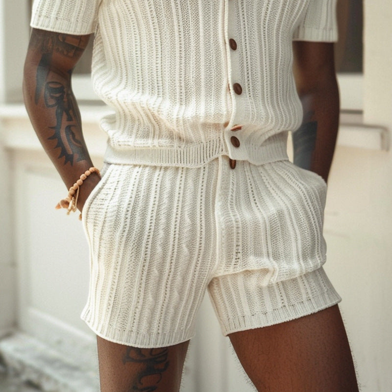 Nico | Men’s  Knit Shirt and Shorts Casual Set