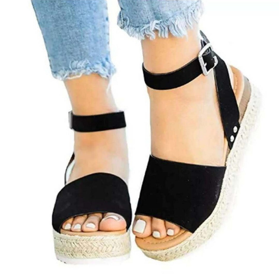 Noemie | Women’s Wedge Ankle Strap Sandals