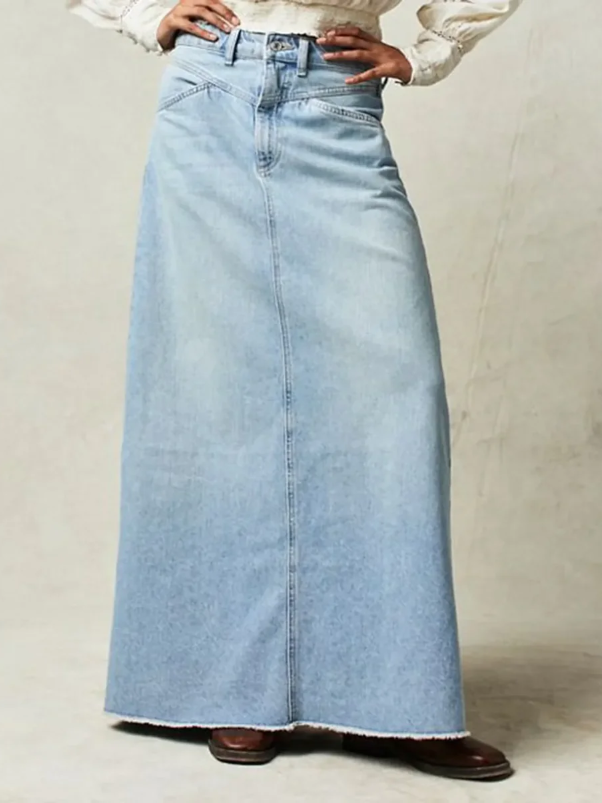 Alzbeta | Women’s Denim Maxi Skirt