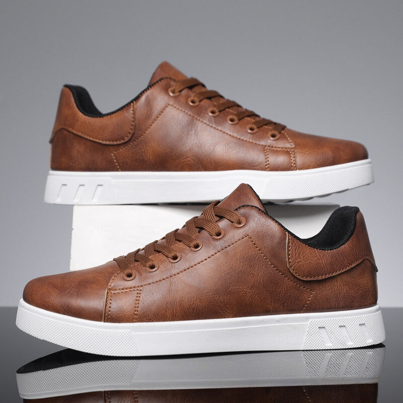 Stellan | Men’s Leather-Look Lace-Up Sneakers