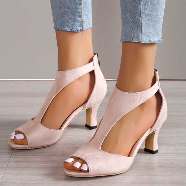 Ludovica | Women’s Heeled Peep Toe Orthopedic Sandals