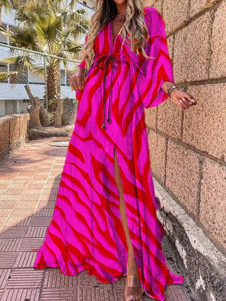 Amelie | Women’s Long Loose Sleeve Maxi Dress