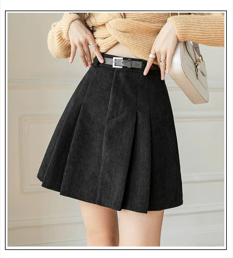 Desislava | Women’s Pleated Corduroy Skirt