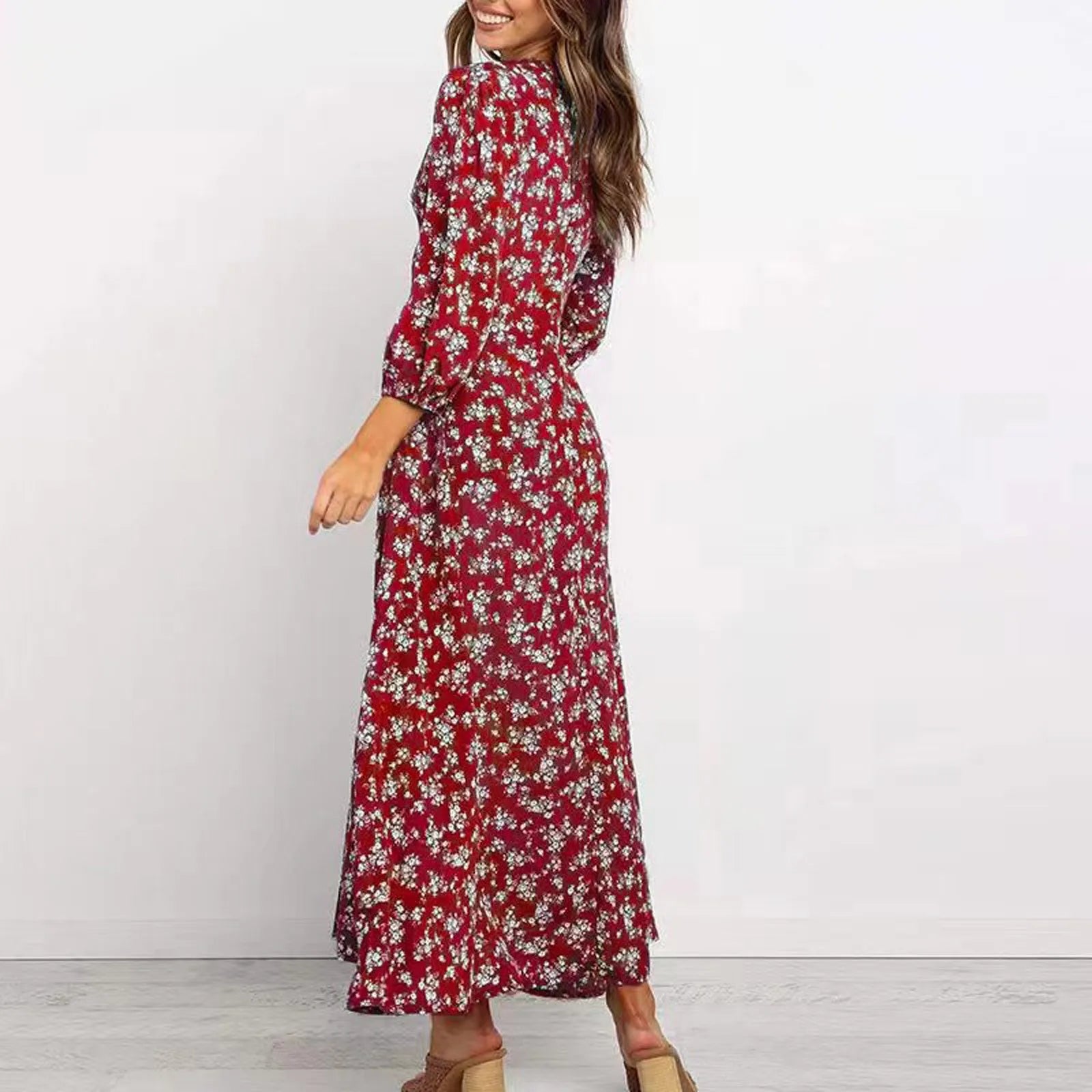 Mayra | Women’s Floral Maxi Long Sleeve Dress