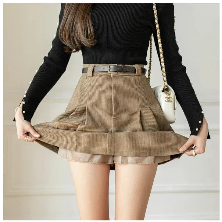 Desislava | Women’s Pleated Corduroy Skirt