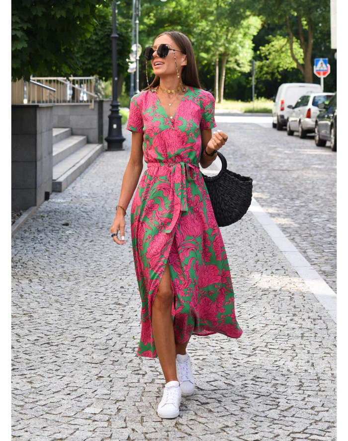 Perla | Women’s Floral Maxi Wrap Dress
