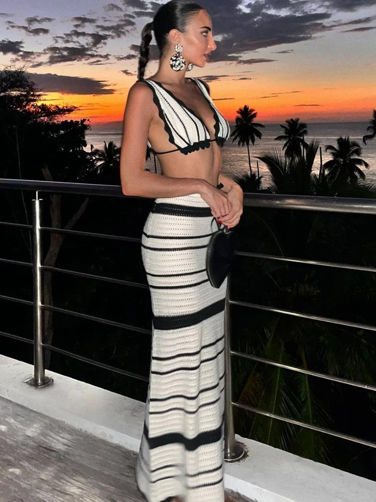 Rosamund | Women’s Crochet Sleeveless Maxi Dress
