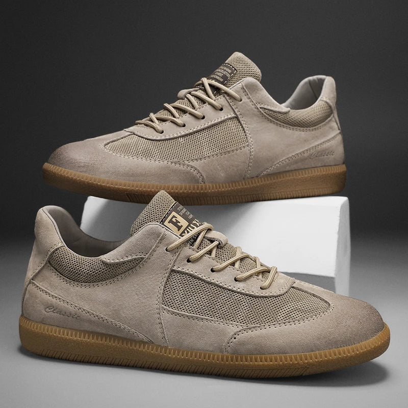 Xerxes | Men’s Lace-Up Mesh Texture Sneakers