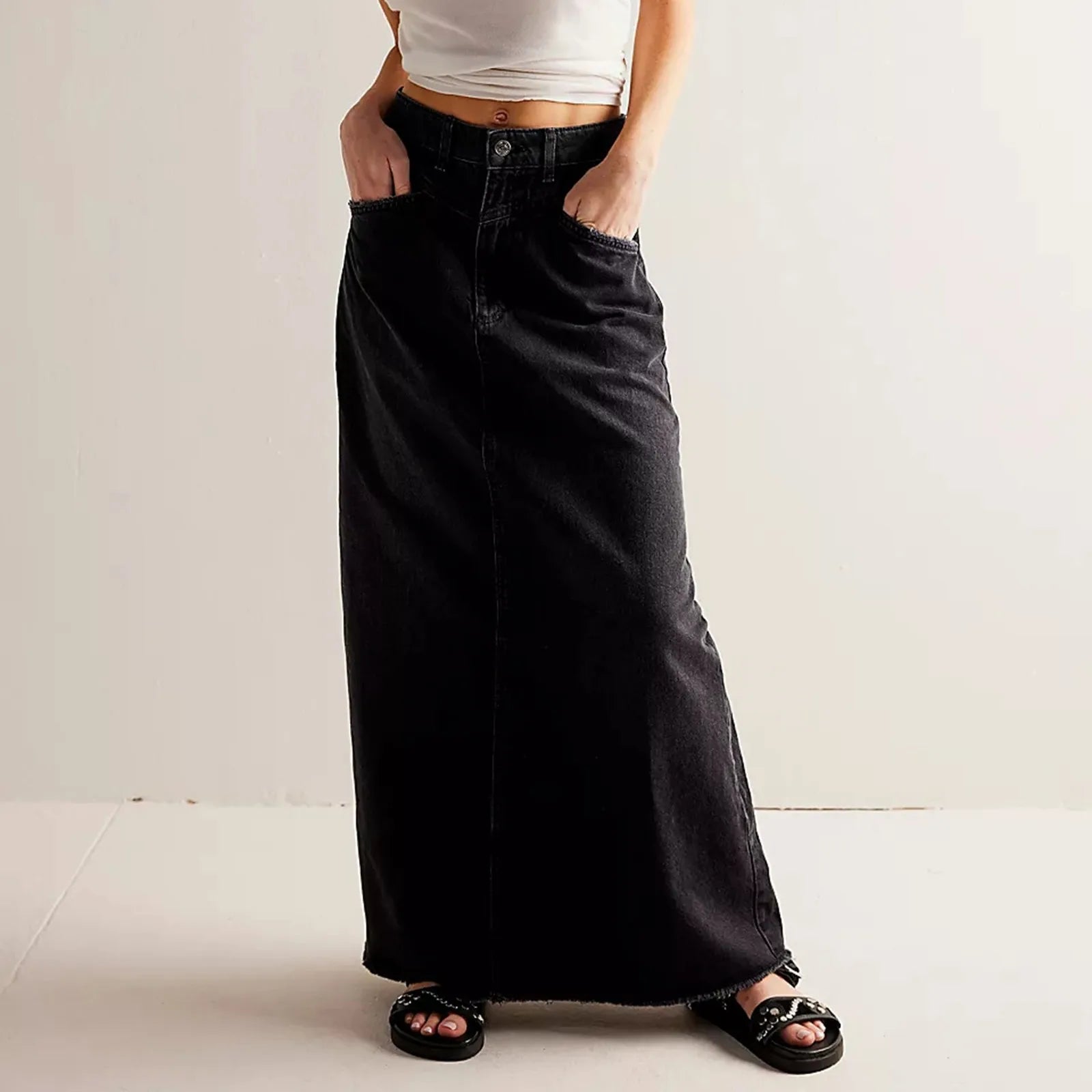 Alzbeta | Women’s Denim Maxi Skirt