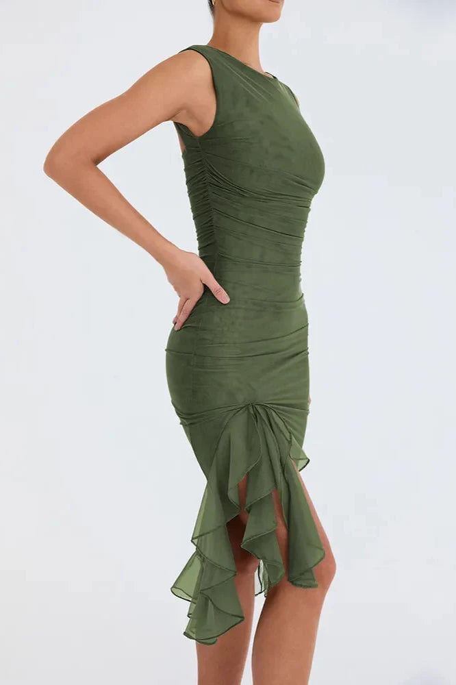 Alma | Women’s Cocktail Sleeveless Midi Dress