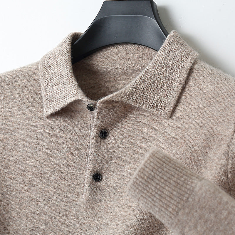 Gavin | Men's Soft Long Sleeve Polo Shirt