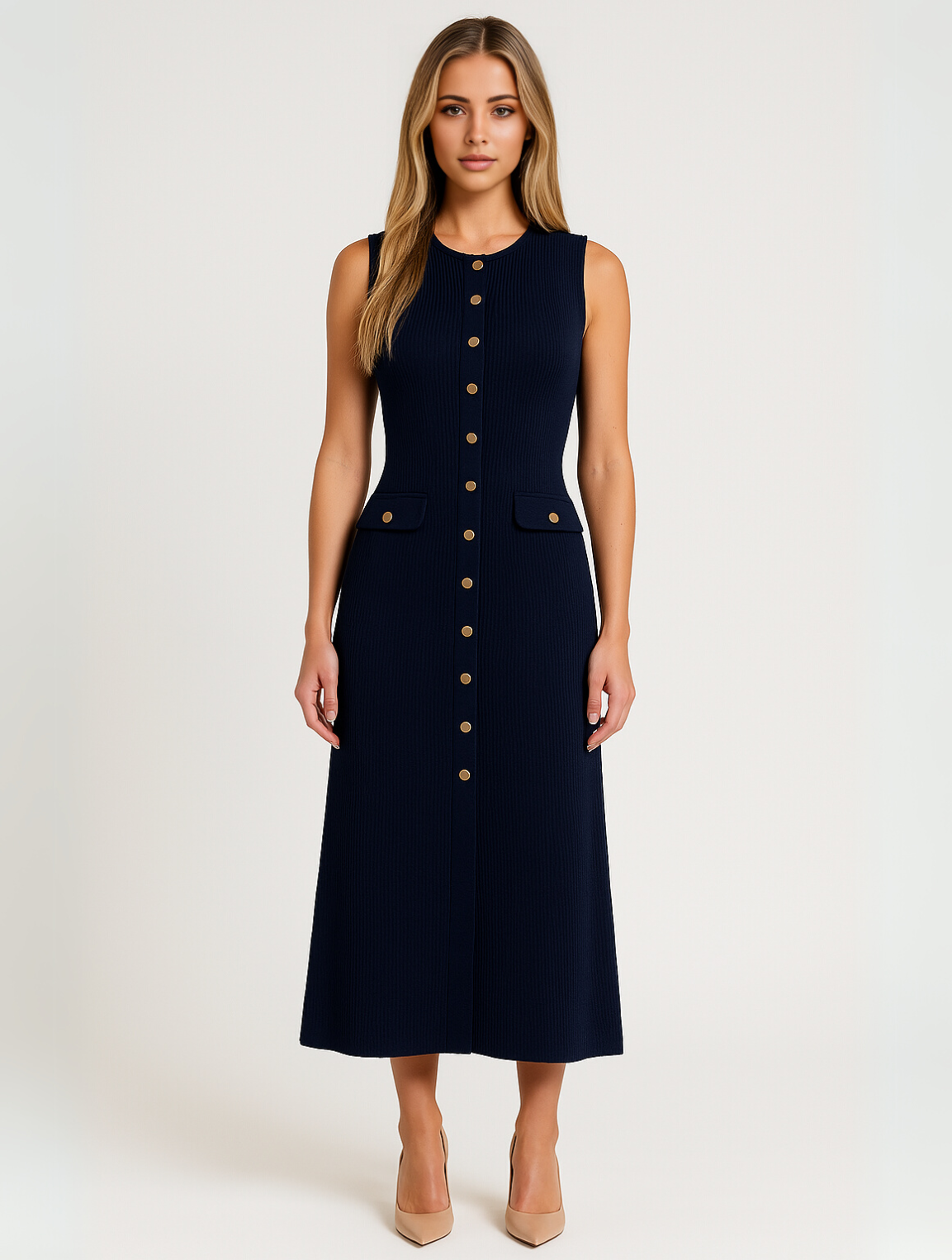 Hedda | Women’s Button Front Midi Dress