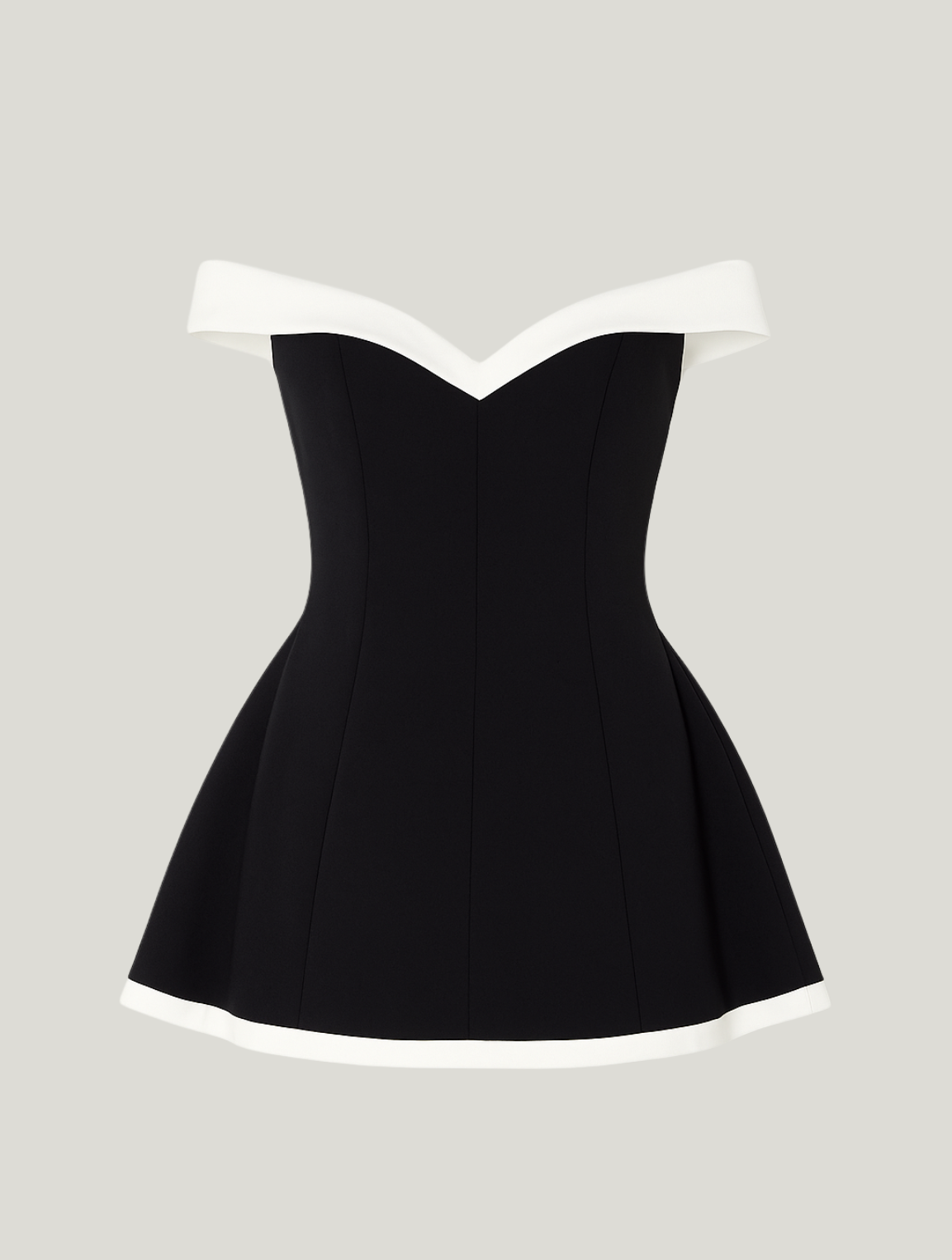 Charlotte | Women's Off-Shoulder Contrast Mini Dress