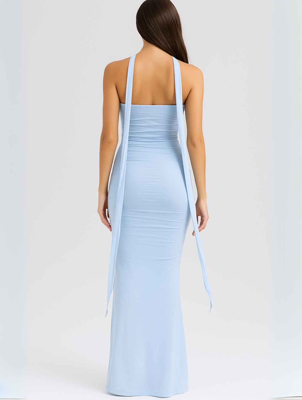 Anya | Women’s Strapless Choker Maxi Dress