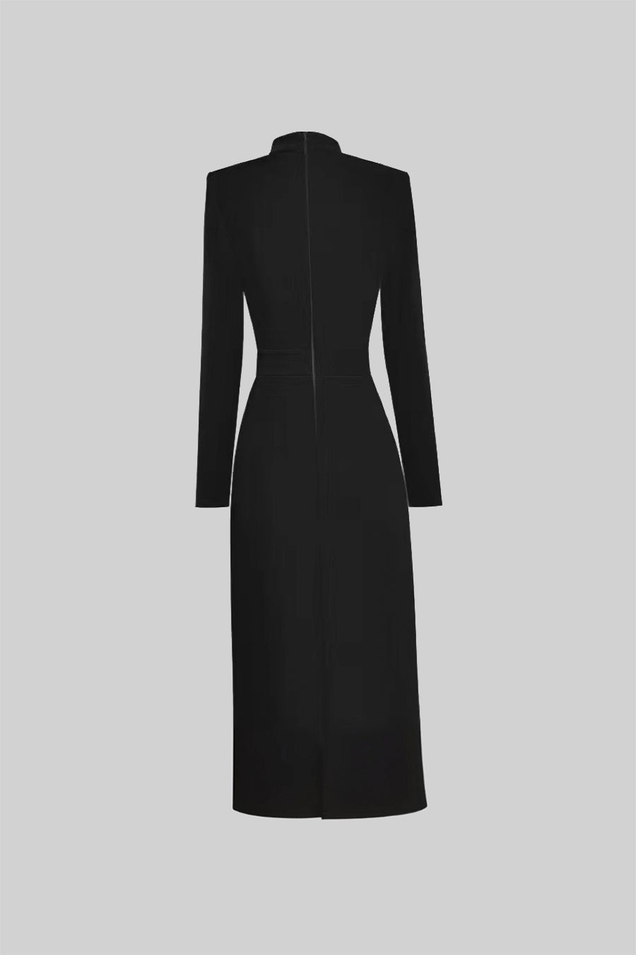 Mireille| Women’s Long Sleeve High Neck Midi Dress