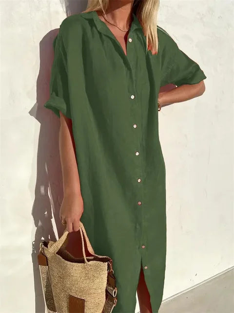Lory | Women’s Midi Shirt Dress
