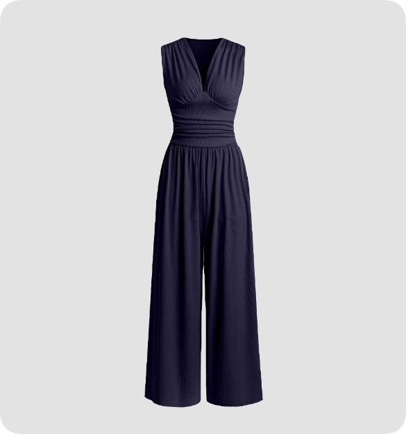 Claire | Women’s Viscose Pleated Bodice Jumpsuit
