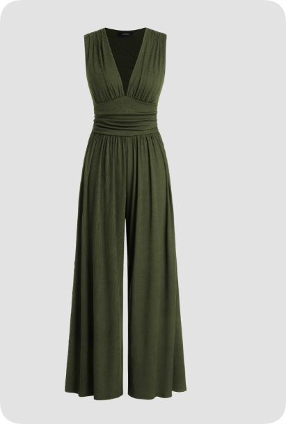 Claire | Women’s Viscose Pleated Bodice Jumpsuit