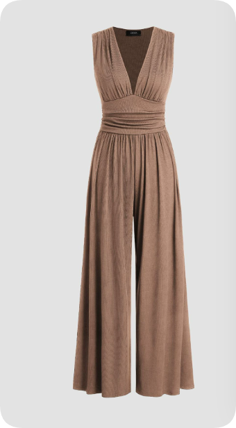 Claire | Women’s Viscose Pleated Bodice Jumpsuit