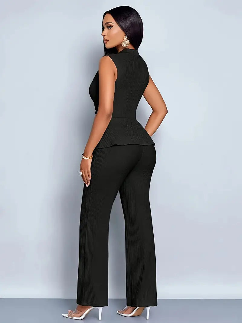 Luna | Women's Sleeveless Top & Trousers Set