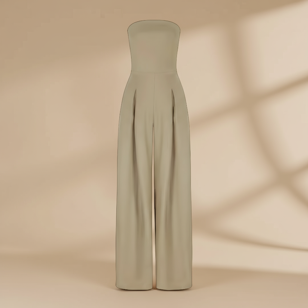 Lyzandra | Women’s Heavy Satin Bodice Jumpsuit