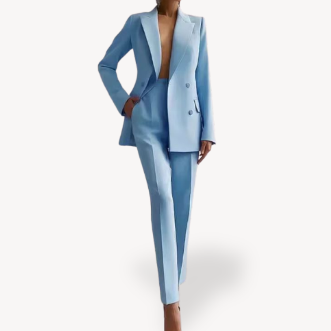 Estrillia | Women's High-Rise Trouser and Blazer Two-Piece Suit