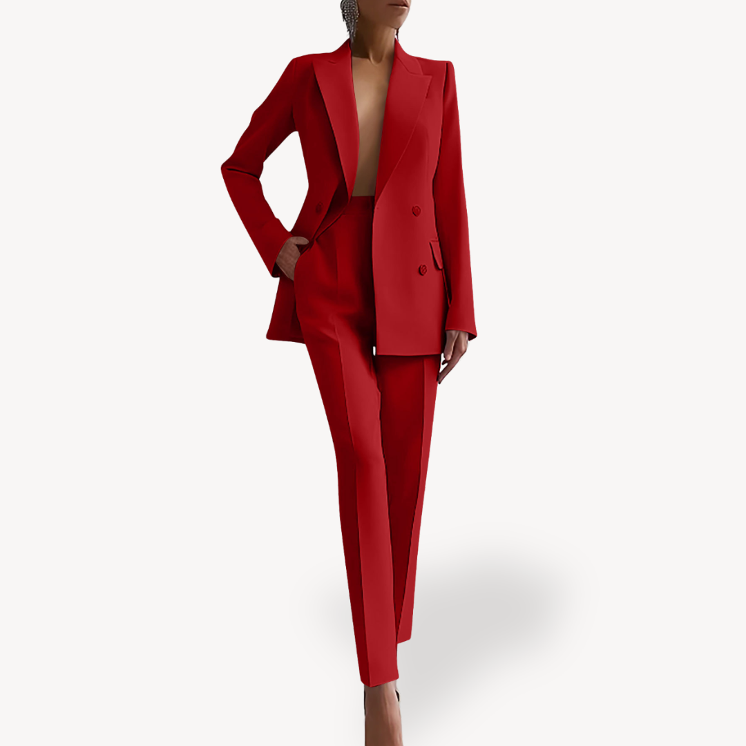Estrillia | Women's High-Rise Trouser and Blazer Two-Piece Suit