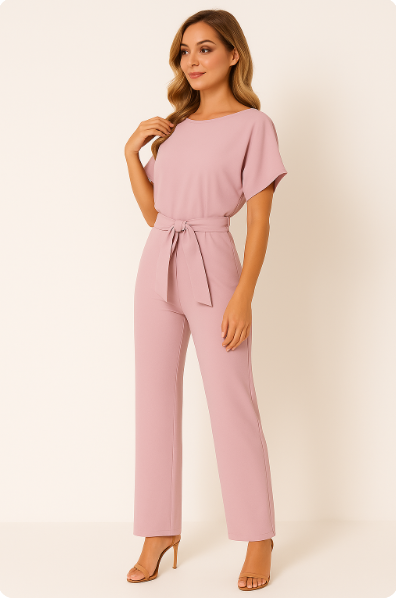 Brenda | Women's Ponte Knit Batwing Jumpsuit