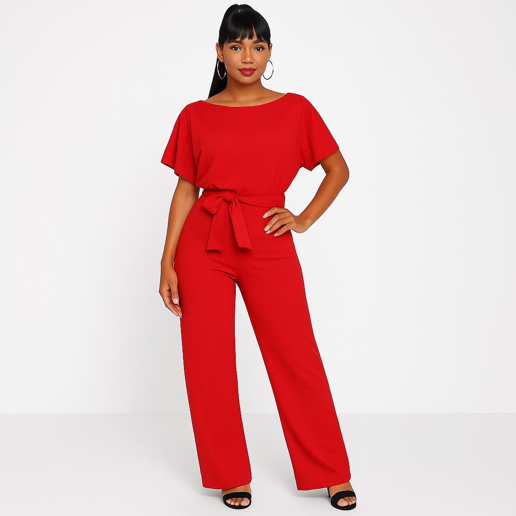 Brenda | Women's Ponte Knit Batwing Jumpsuit
