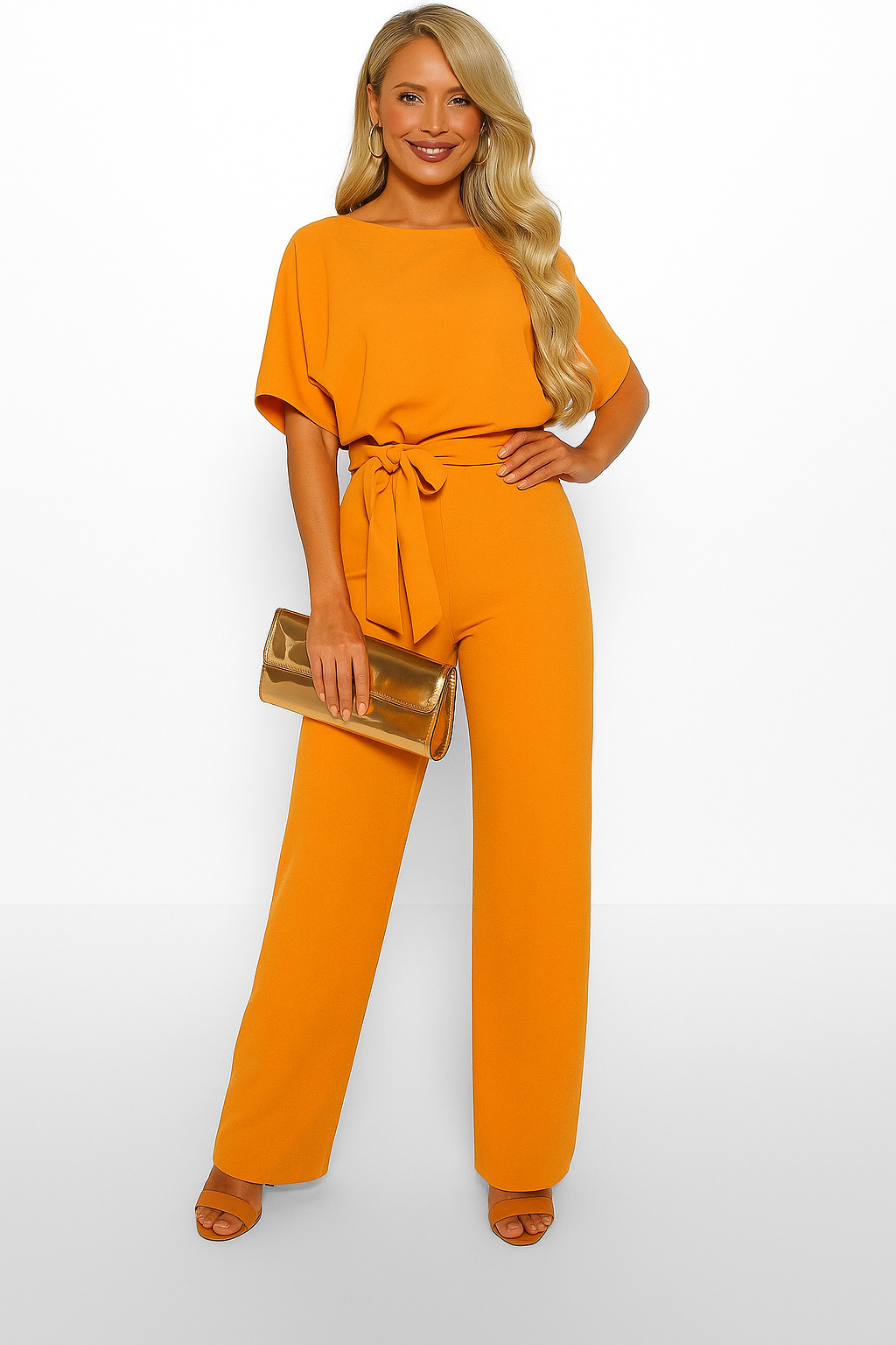 Brenda | Women's Ponte Knit Batwing Jumpsuit
