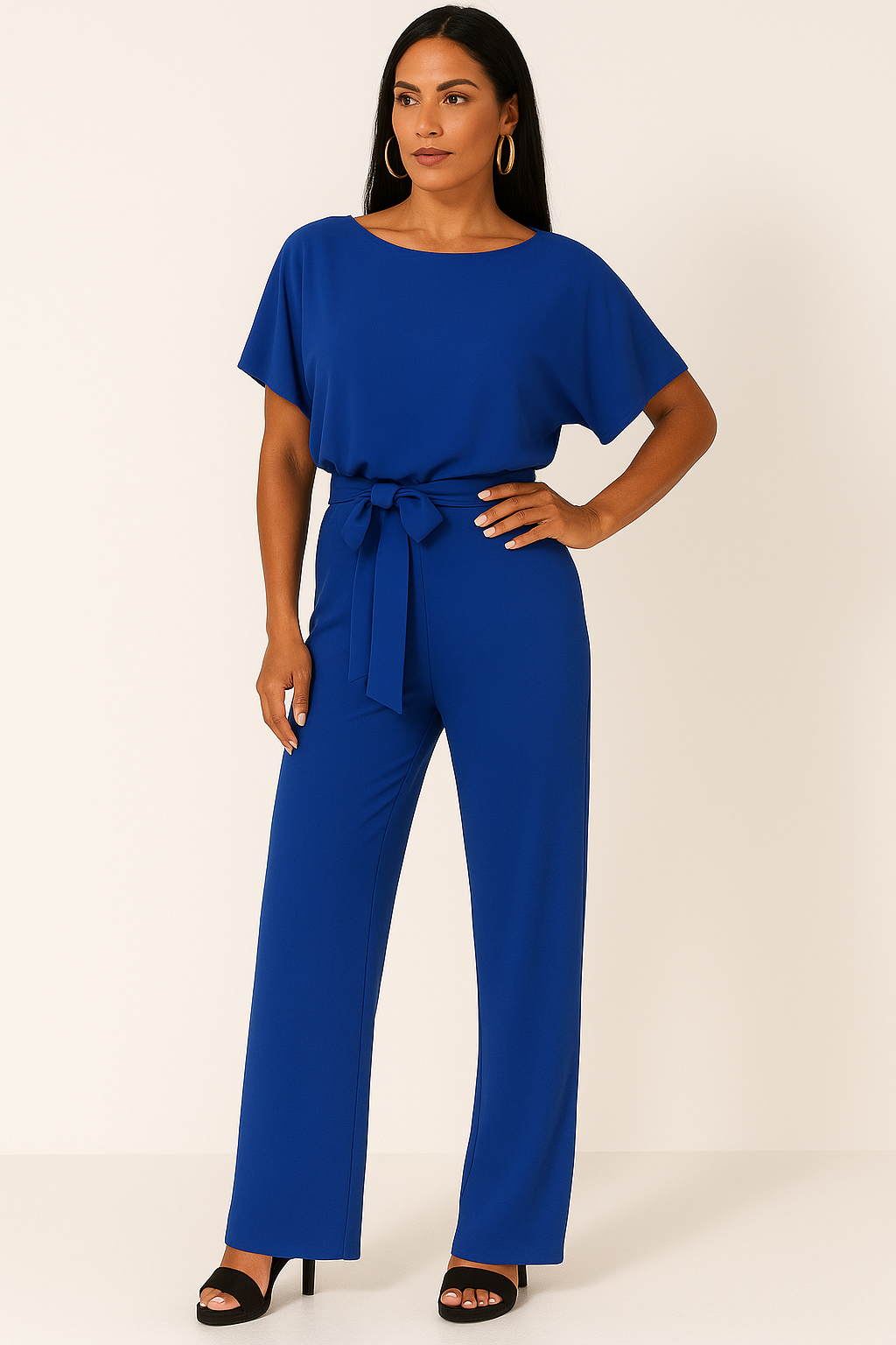 Brenda | Women's Ponte Knit Batwing Jumpsuit