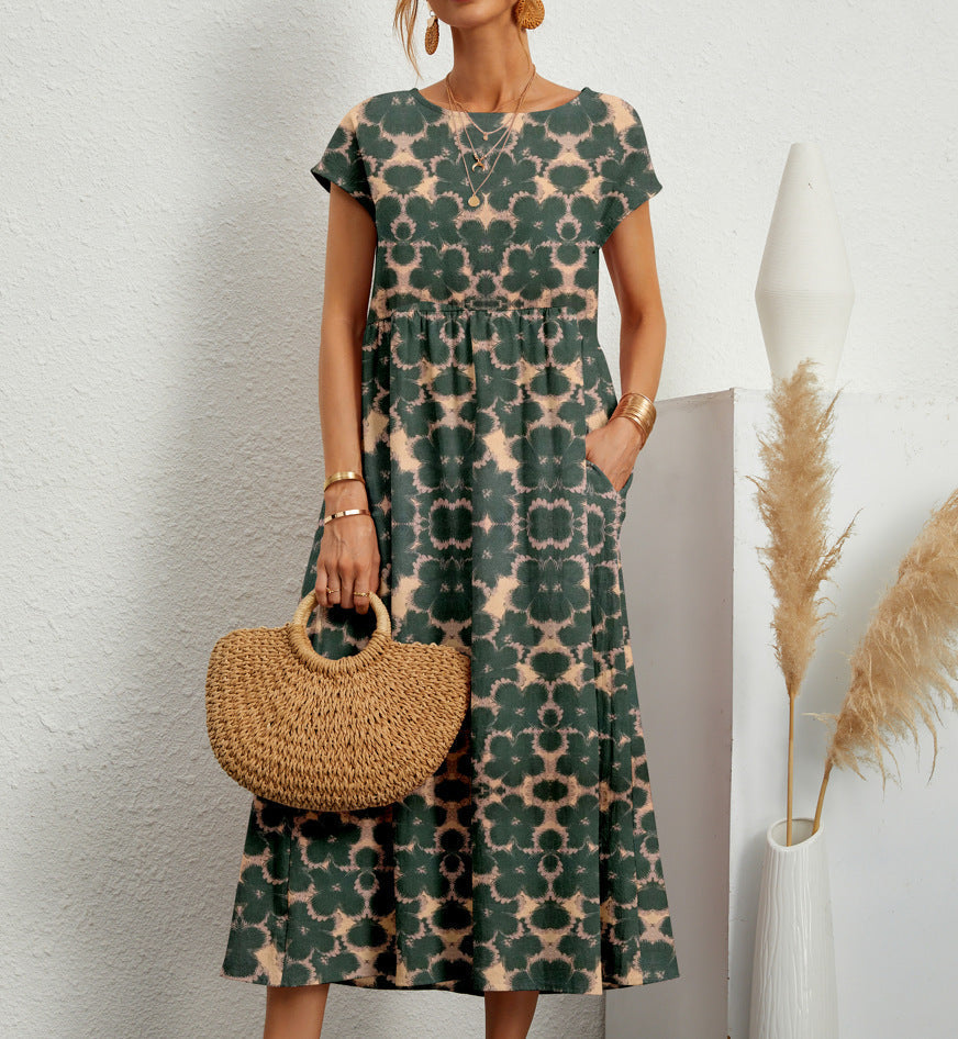 Anastazja | Women’s Short Sleeve Midi Dress