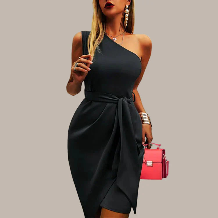Betty | Women’s One Shoulder Midi Dress