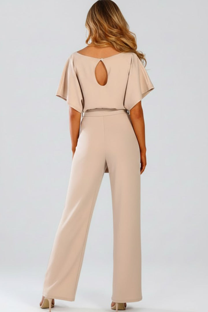 Belted Wide Leg Jumpsuit