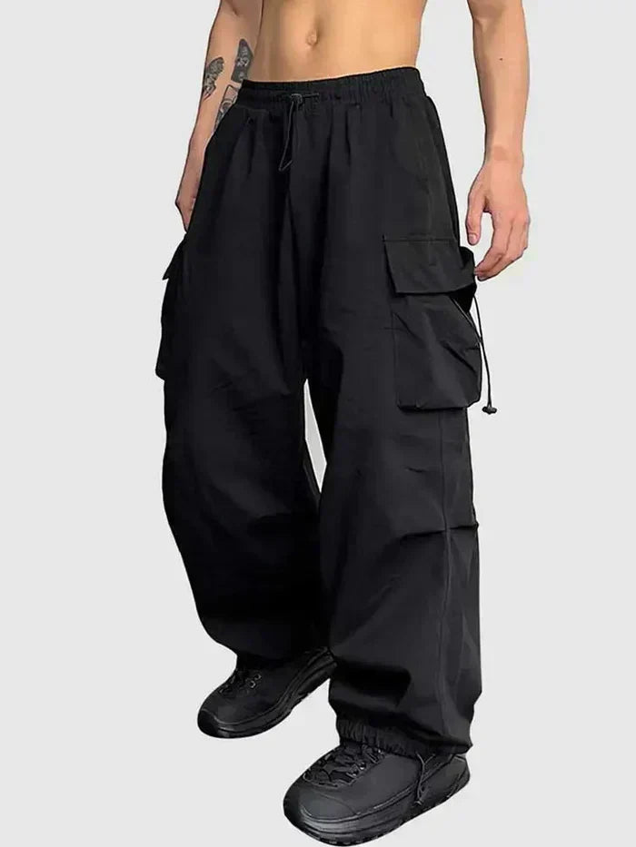 Harry | Men’s Adjustable Toggle  Wide Leg Cargo Pants