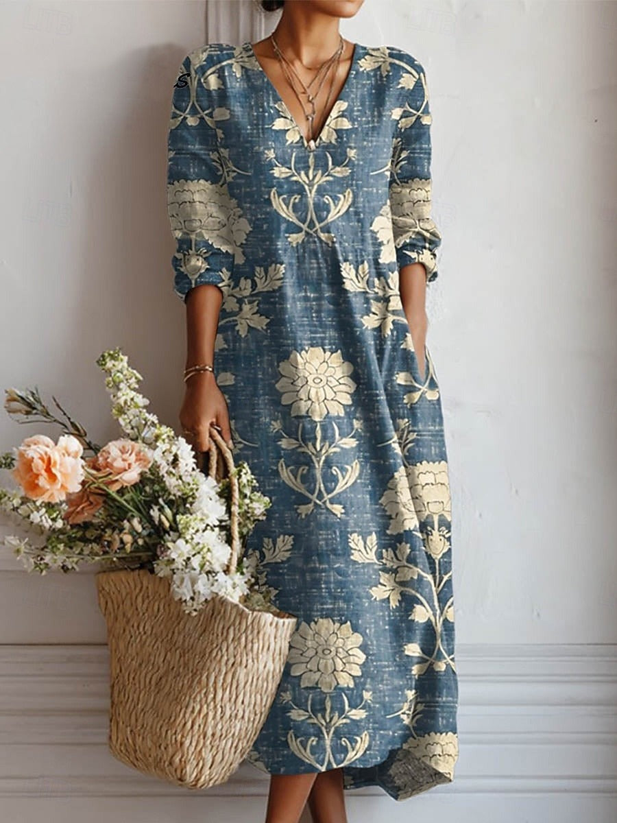 Boho Floral Midi Dress
