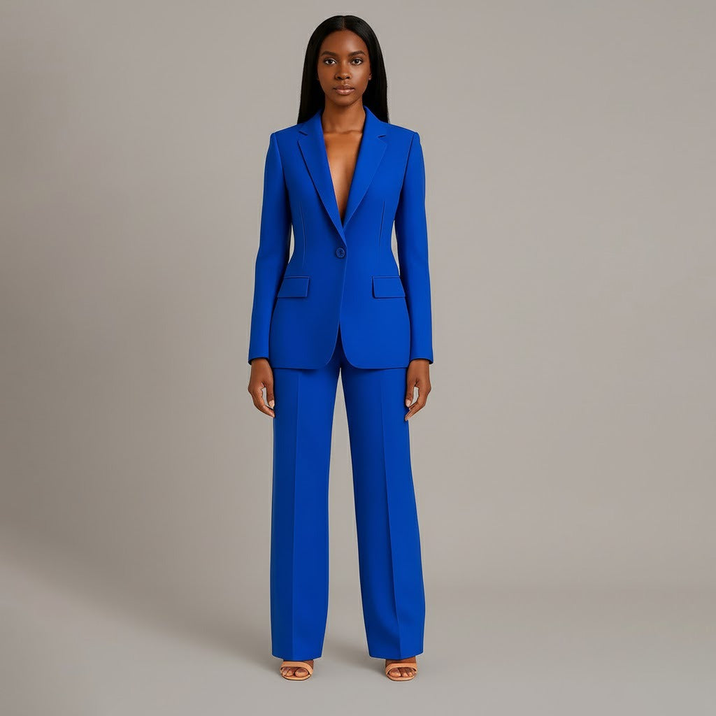 Business Suit Two Piece Set - Blue
