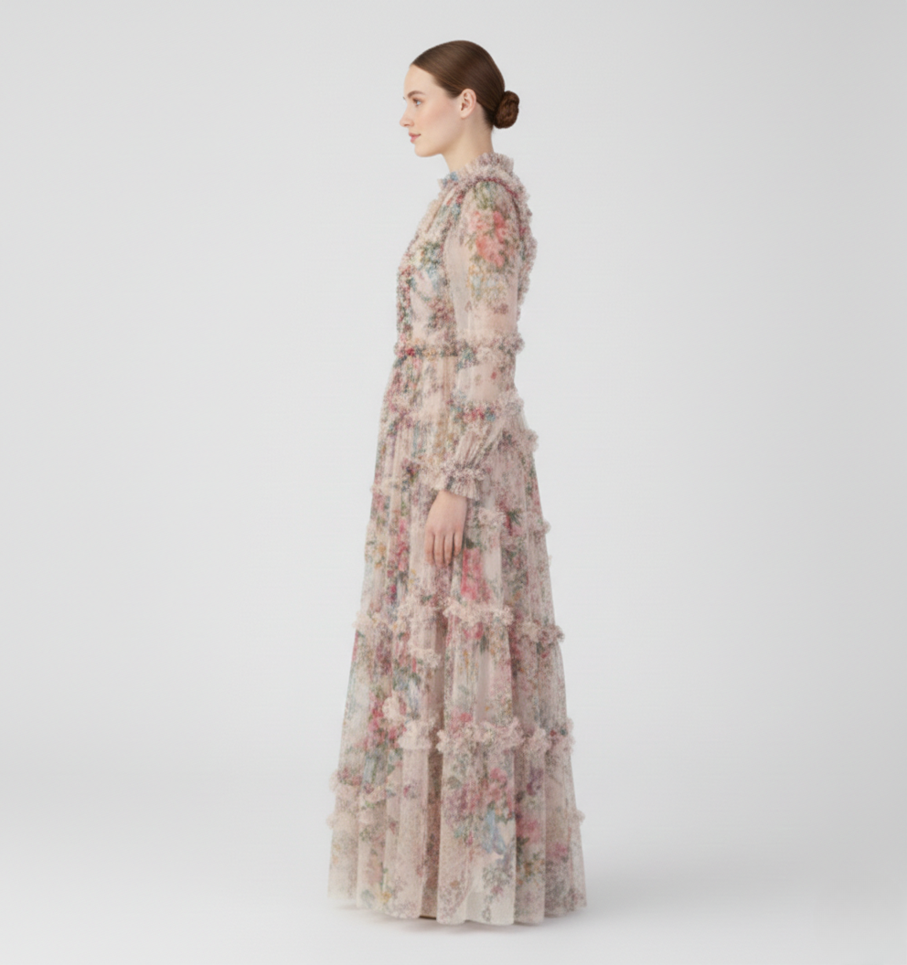Kestrel | Women’s Floral Mock Neck Maxi Dress